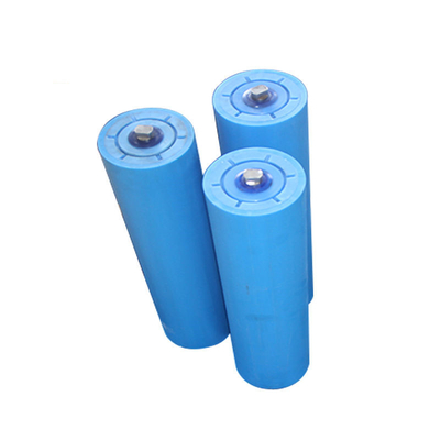 벨트 컨베이어 롤러를 채굴하기 위한 푸른 UHMWPE 벨트 컨베이어 롤러 게으름뱅이