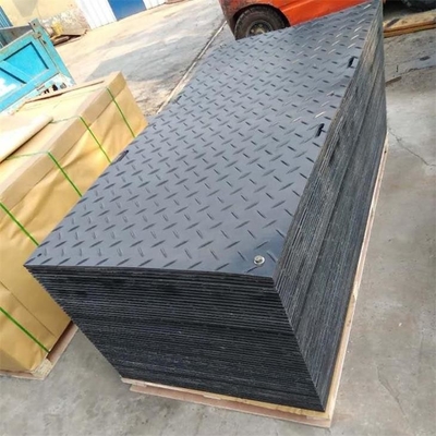 4x8ft 야외 합성 플라스틱 HDPE 길 플레이트 접지보호 매트