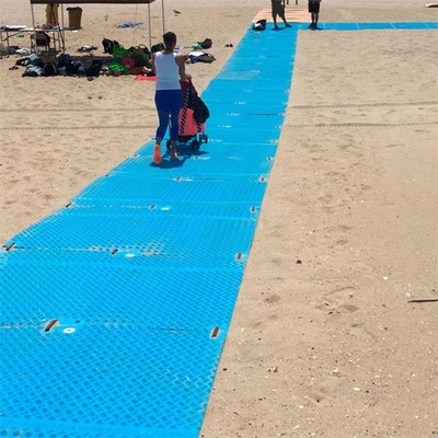 2×8ft 일시적 청색 HDPE 플라스틱 보그 장비는 아주 튼튼하 도로 매트를 위해 엉클어집니다