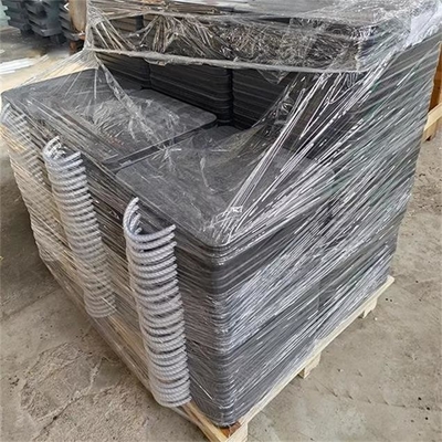 500x500mm HDPE 안전 아우트리거 패드 영역 안정 장치 다리는 크레인 발 패드를 패드를 댑니다