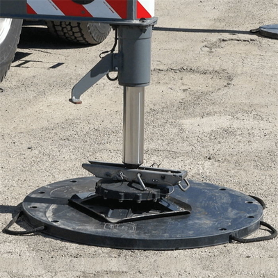 가지고 다닐 수 있는 일시적 HDPE 라운드 아우트리거는 모바일 트럭 플라스틱 발 패드를 패드를 댑니다