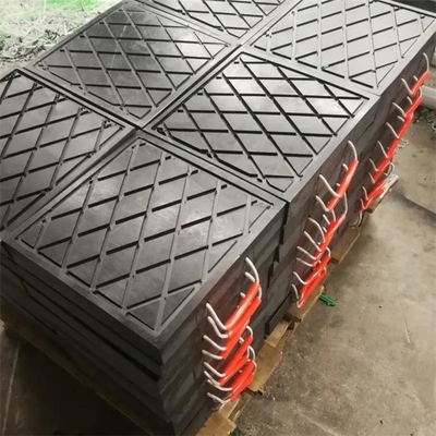 500x500mm HDPE 안전 아우트리거 패드 영역 안정 장치 다리는 크레인 발 패드를 패드를 댑니다