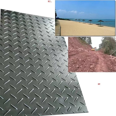 Hdpe Uhmwpe 12.7mm 플라스틱 지상 보호 매트 일시적인 도로에 대한 잎